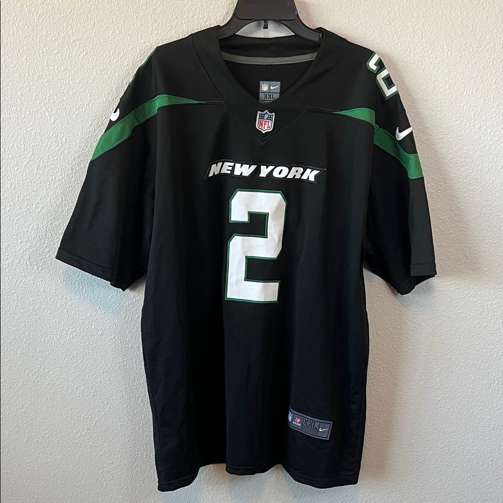 Nike On Field New York Jets #2 Zach Wilson Black Jersey Size XXL